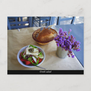 Greek salad postcard