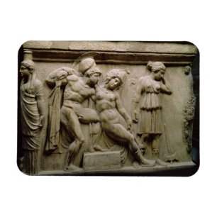 Greek Sarcophagus with a Scene showing the Battle Magnet