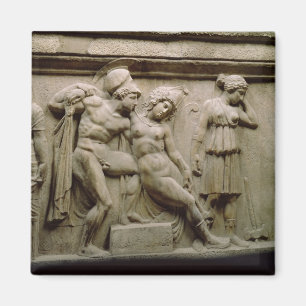 Greek Sarcophagus with a Scene showing the Battle Magnet