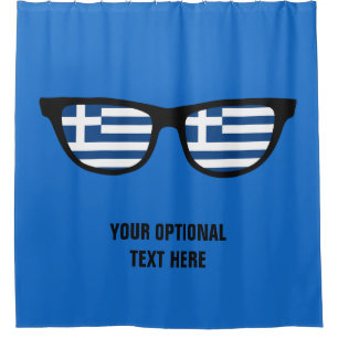 Greek Shades custom shower curtain
