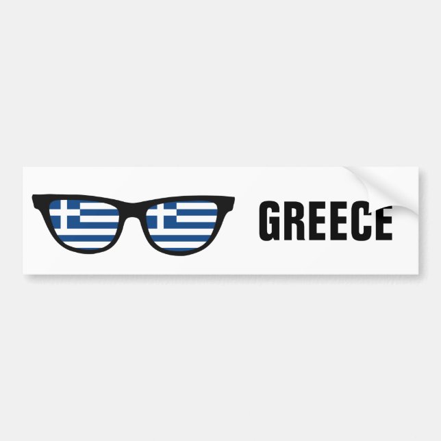 Greek Shades custom text & colour bumpersticker Bumper Sticker (Front)