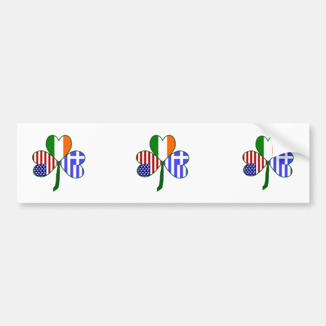 Greek Shamrock Bumper Sticker (Front)