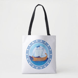 Greek Ship Tote Bag