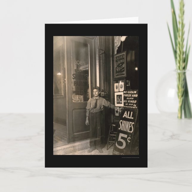 Greek Shoe Shine Boy 1908 Card (Front)