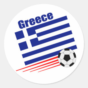 Greek Soccer Team Classic Round Sticker