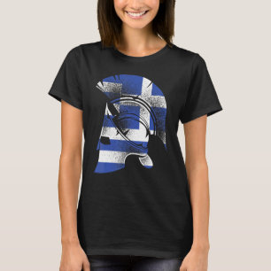 Greek Spartan Helmet Flag  For Men Women Kids Fan T-Shirt