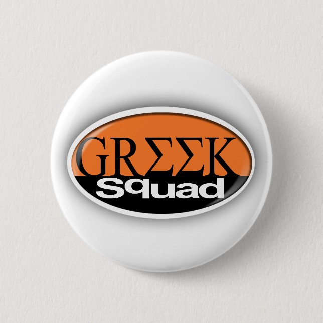 greek squad 6 cm round badge (Front)