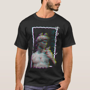 Greek Statue Ancient Vaporwave Synthwave Glitch fr T-Shirt