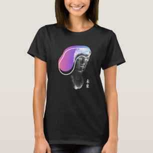 Greek Statue Artsy Vaporwave Retrowave Kanji T-Shirt