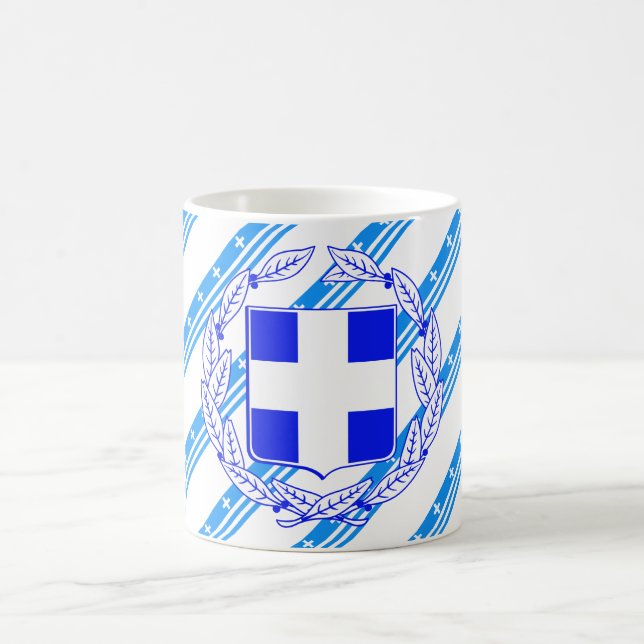 Greek stripes flag coffee mug (Center)