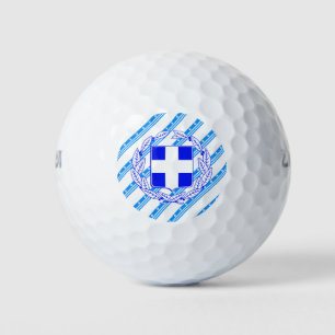 Greek stripes flag golf balls