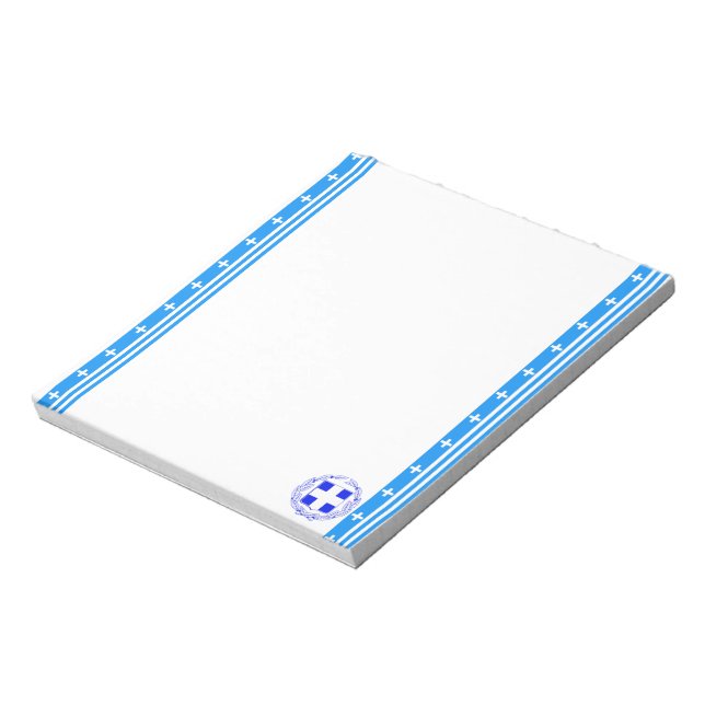 Greek stripes flag notepad (Rotated)