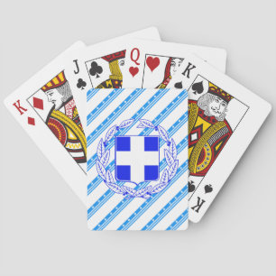 Greek stripes flag playing cards