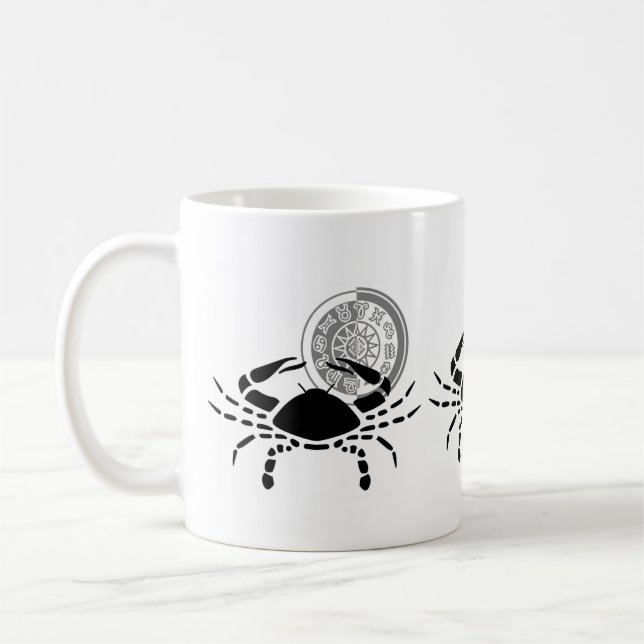 Greek style Cancer Crab Zodiac Chart Coffee Mug (Left)
