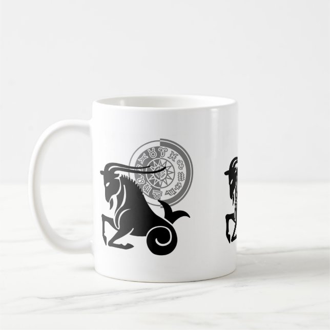 Greek style Capricorn Sea-goat graphic Coffee Mug (Left)