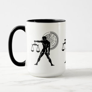 Greek style Libra Scales Zodiac Chart Mug