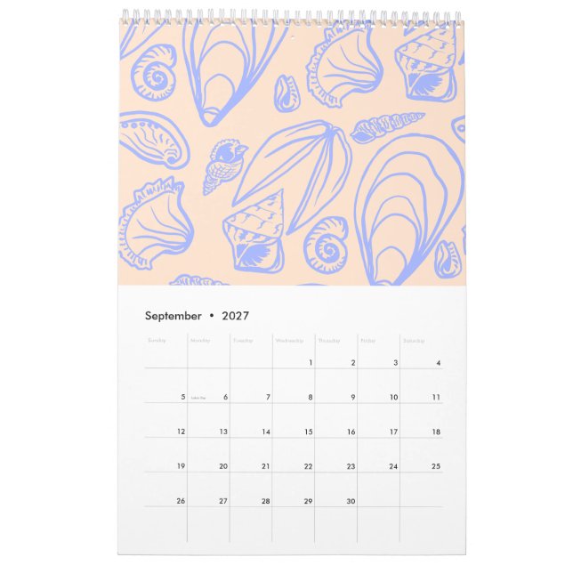 Greek Summer Patterns & Scenes Kitchen Calendar (Sep 2027)