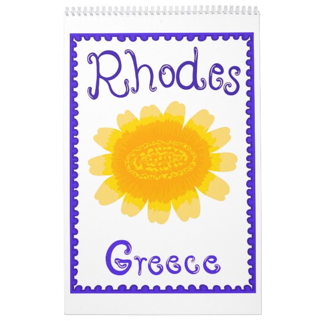 Greek Summer Scenes & Patterns Calendar (Cover)