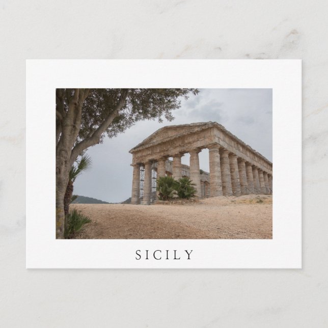 Greek temple at Segesta, Sicily Postcard (Front)