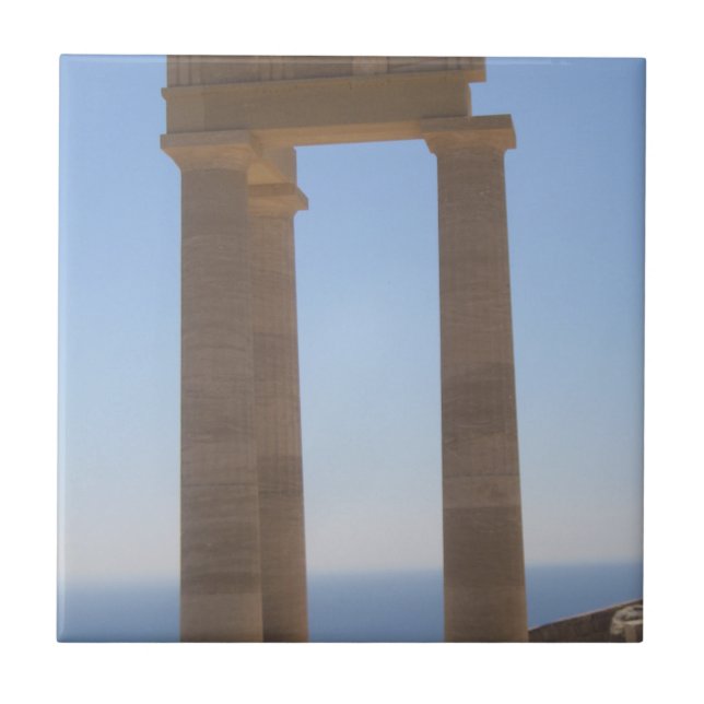 Greek Temple Ceramic Tile (Front)