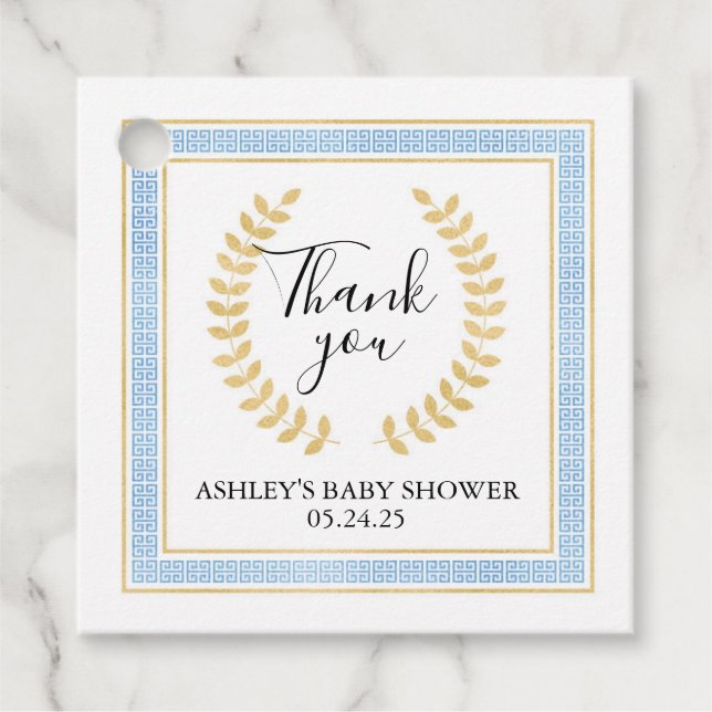 Greek Toga Party Favour Tag (Front)