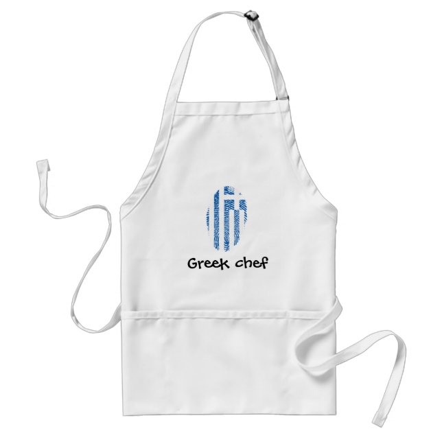 Greek touch fingerprint flag standard apron (Front)