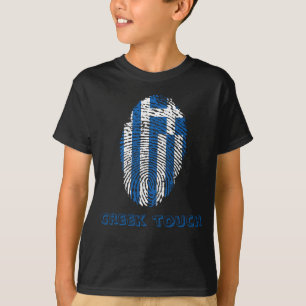 Greek touch fingerprint flag T-Shirt
