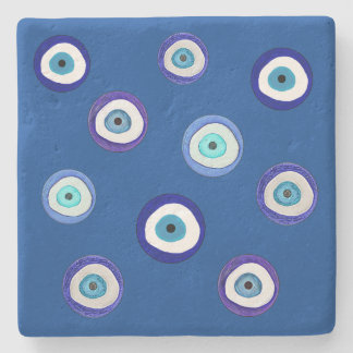 Greek, Unique Design, Art, Evil Eye Stone Coaster
