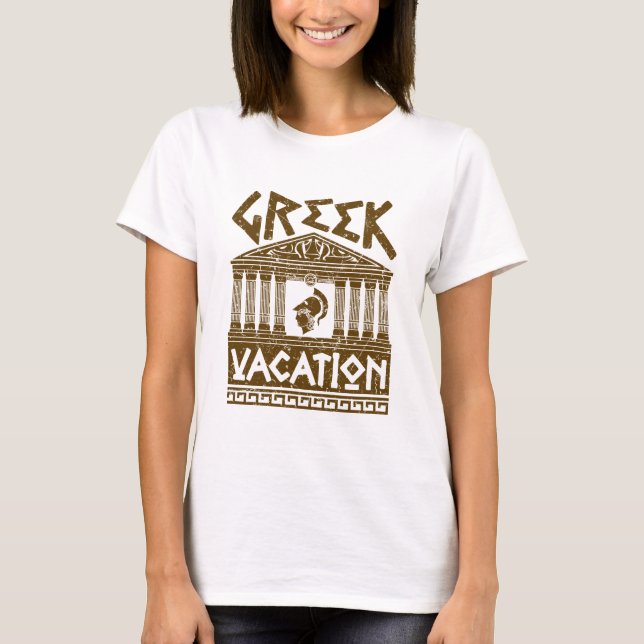 Greek Vacation Greek Travel Tourist Souvenir T-Shirt (Front)