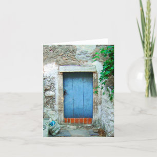 Greek Village Blue Door Card