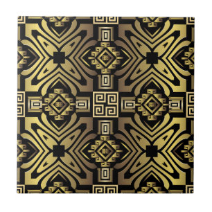 greek vintagee yellow flower tiles