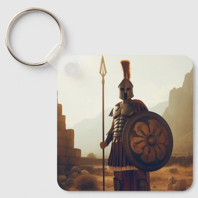 Greek  warrior 3  key ring (Front)