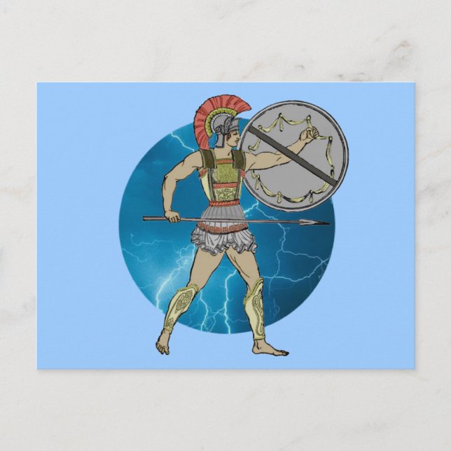 Greek Warrior Postcard (Front)