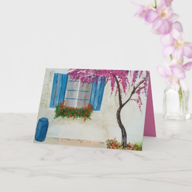 Greek window   card (Orchid)