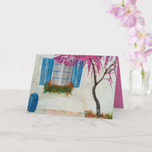 Greek window card