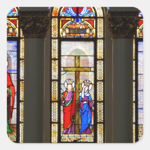 Greek Window Square Sticker