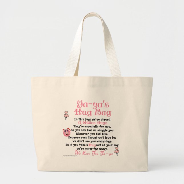 Greek - Ya-ya  - Plural Verse Large Tote Bag (Front)