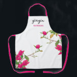 Greek Yiayia Greek Grandmother Bougainvillea Apron<br><div class="desc">A beautiful way to show your Greek grandmother how much you love her by creating this personalised apron with the words "yiayia" and then her name with scattered Bougainvillea flowers. Perfect gift for your yiayia on mother's day,  birthdays or just an appreciation gift.</div>