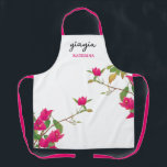 Greek Yiayia Greek Grandmother Bougainvillea Apron<br><div class="desc">A beautiful way to show your Greek grandmother how much you love her by creating this personalised apron with the words "yiayia" and then her name with scattered Bougainvillea flowers. Perfect gift for your yiayia on mother's day,  birthdays or just an appreciation gift.</div>