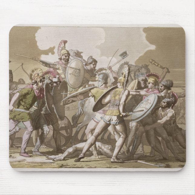 Greeks and Trojans Fight over the Body of Patroclu Mouse Pad (Front)