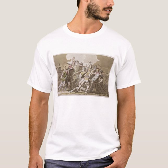 Greeks and Trojans Fight over the Body of Patroclu T-Shirt (Front)