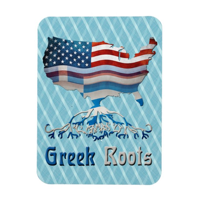 Greeks Roots American Map Flexi Magnet (Vertical)