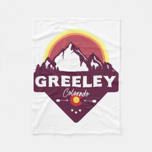 Greeley Colorado Co Rocky Mountains Hiking Skiing Fleece Blanket