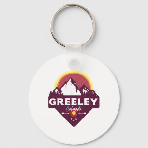 Greeley Colorado Co Rocky Mountains Hiking Skiing Key Ring