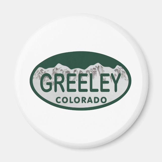 Greeley license oval magnet (Front)