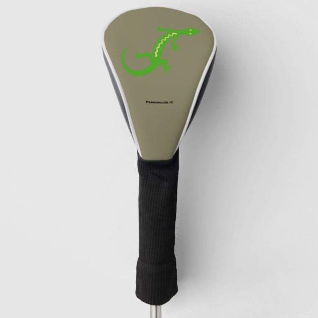 Greem lizard golf head cover (Front)