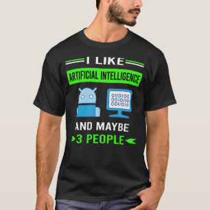 Green 3 People Artificial Intelligence AI T-Shirt
