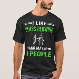 Green 3 People Glass Blowing Blower Glassblowing T-Shirt