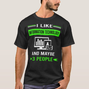 Green 3 People Information Technology T-Shirt