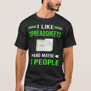 Green 3 People Spreadsheet Spreadsheets T-Shirt